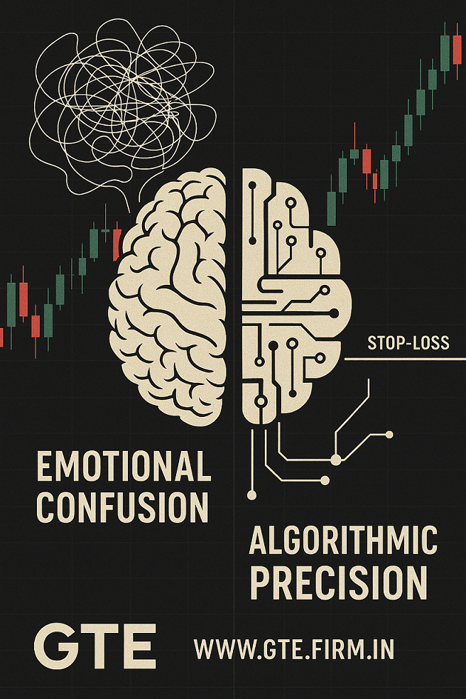 Automated stop-loss emotional vs algorithmic execution comparison scene