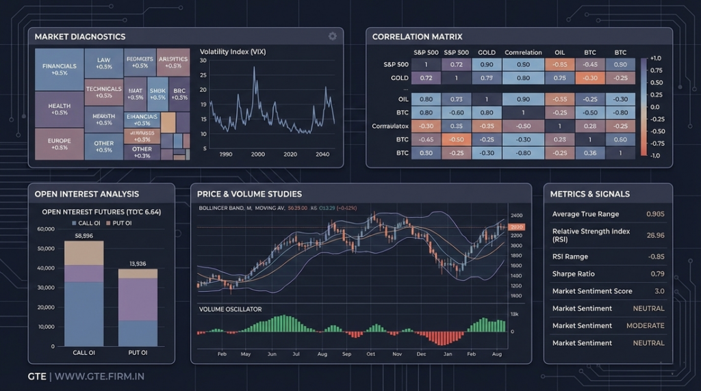 Trading analysis and market diagnostic software developed by GTE