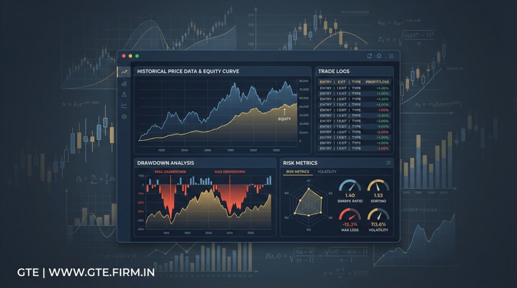 Trading strategy backtesting and validation system by GTE